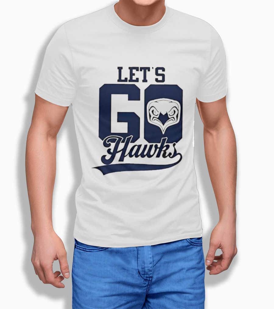Let's Go Hawks Sports Team Cheer Owl T-Shirt