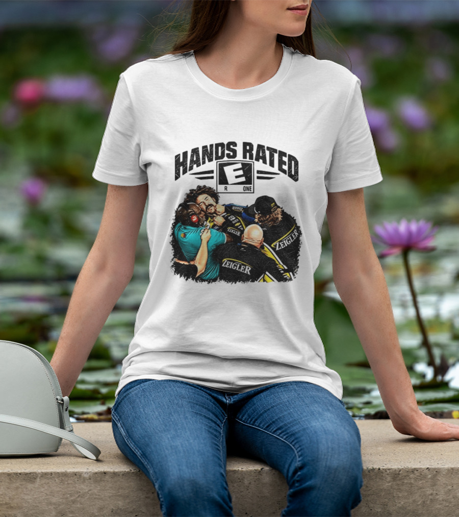 Ryan Blaney Vs Carson Hocevar Hands Rated E Zeigler Racing For Everyone T-Shirt