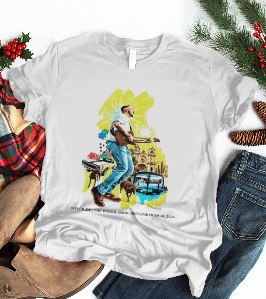The Woodlands Concert Dover DE September 2026 Vintage Car Fireworks Artistry T-Shirt