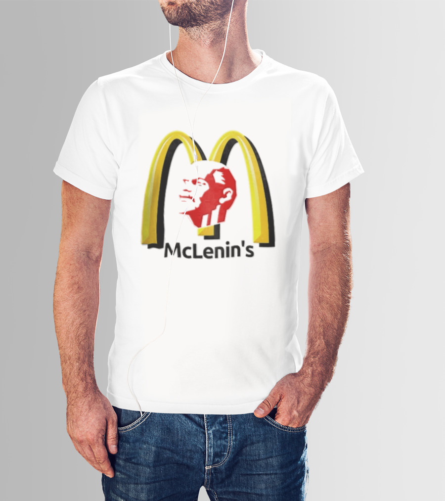 Vladimir Lenin Red Face McLenin's Yellow Arches T-Shirt