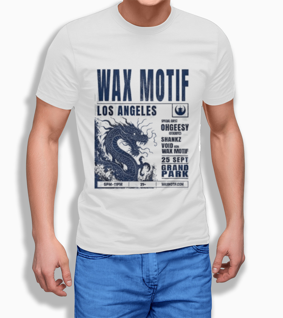 Wax Motif Los Angeles Grand Park Event With Ohgeesy September 25 2026 Dragon T-Shirt