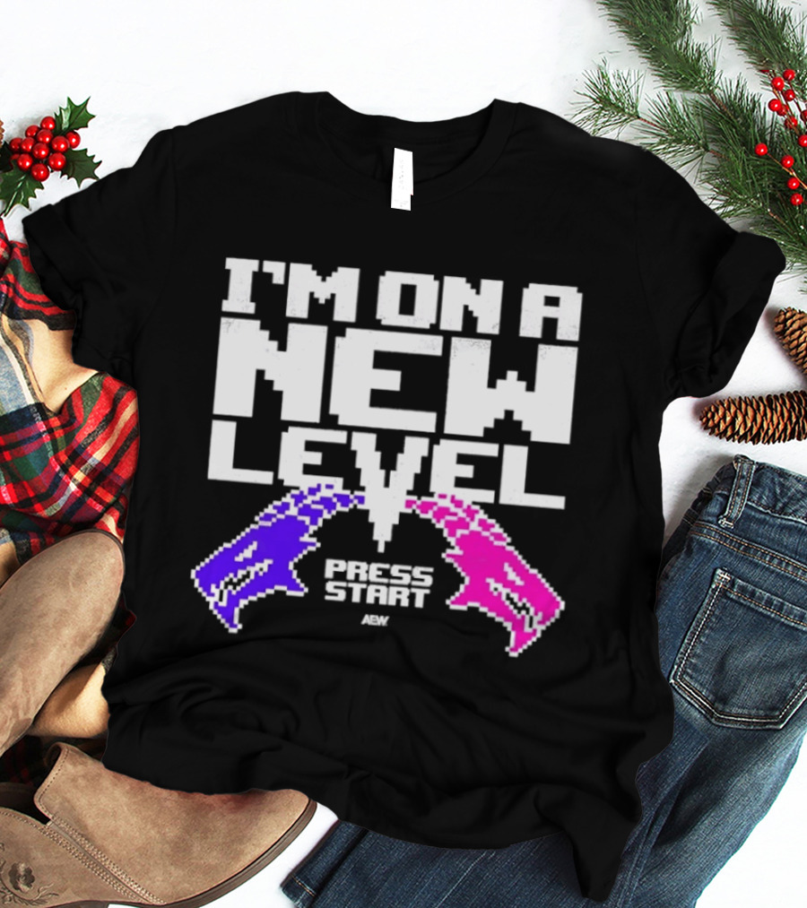 AEW I’m On A New Level Press Start Wrestling T-Shirt