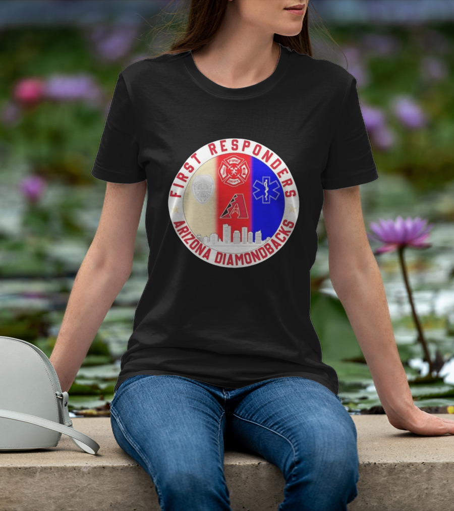 Arizona Diamondbacks First Responders Police Fire Dept EMT Appreciation T-Shirt