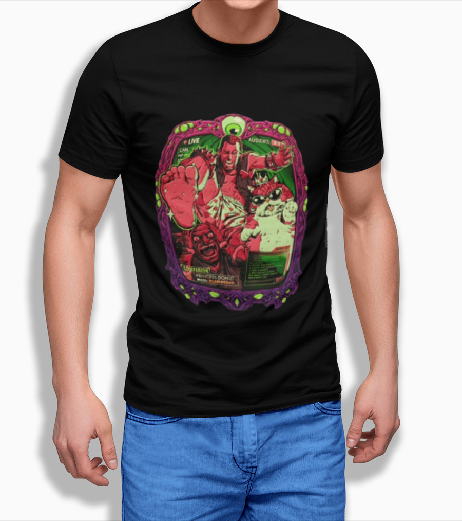 Live Audience Carl Princess Donut Dungeon Crawler Cat Goblin T-Shirt