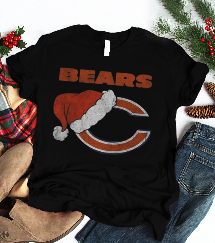 Chicago Bears Santa Hat Christmas 2026 T-Shirt