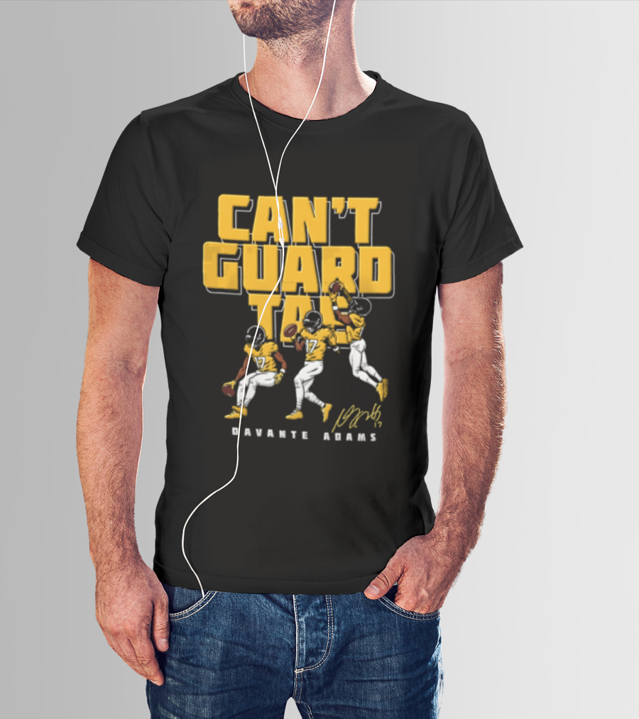 Can't Guard Tae 17 Davante Adams NFLPA Football Player Catching Throwing Ball T-Shirt