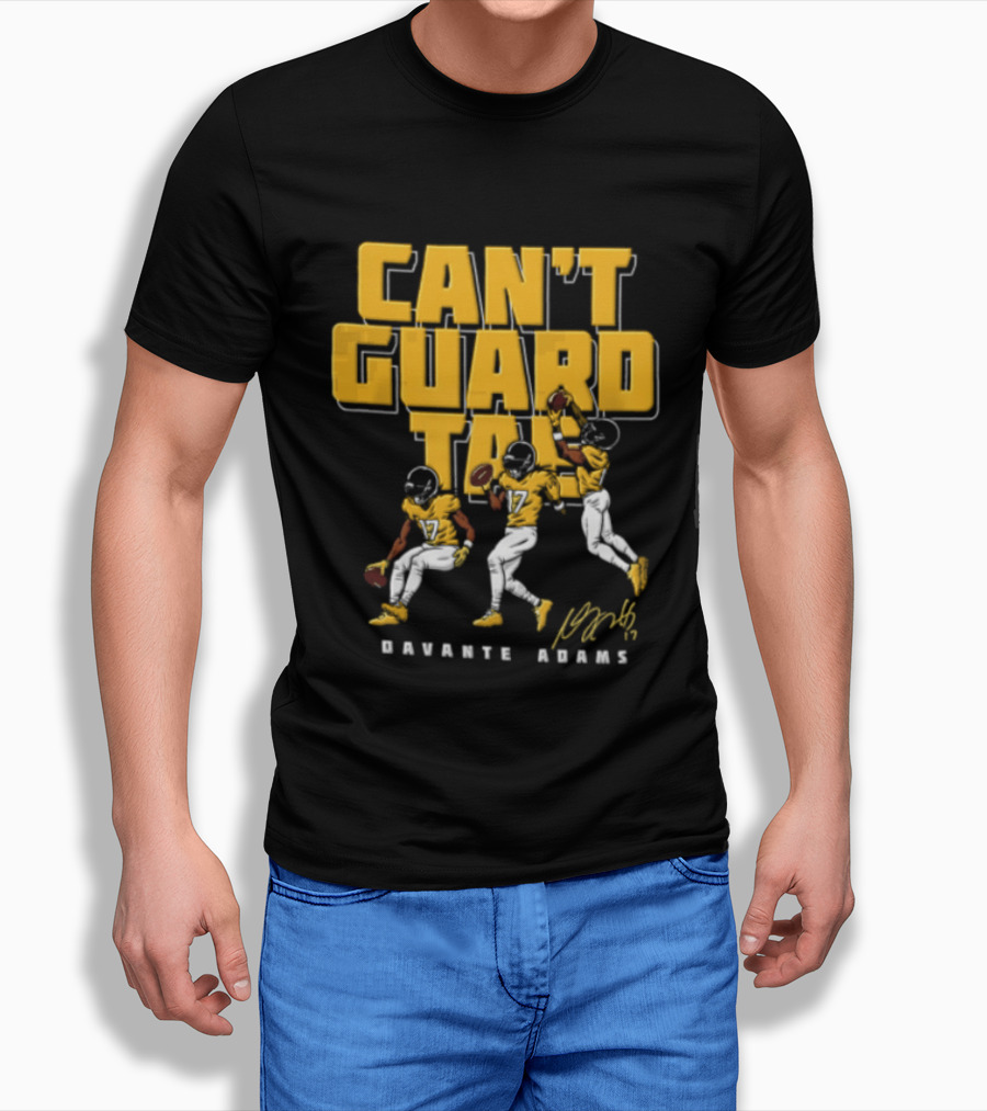 Can't Guard Tae 17 Davante Adams NFLPA Football Player Catching Throwing Ball T-Shirt