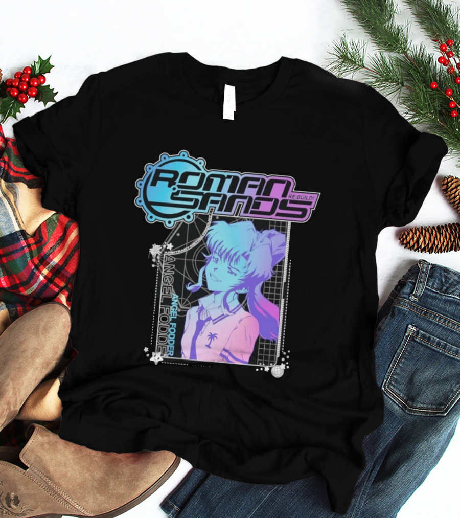 Roman Sands Re Build Angel Fodder Retro Anime Aesthetic T-Shirt