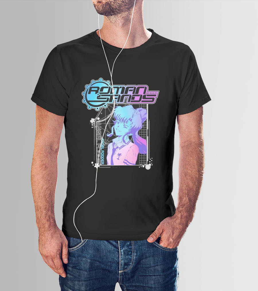 Roman Sands Re Build Angel Fodder Retro Anime Aesthetic T-Shirt