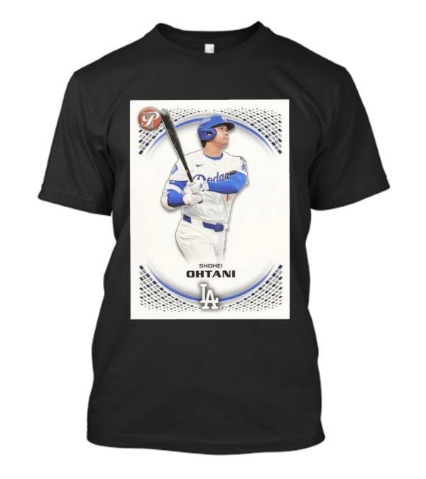 Shohei Ohtani Los Angeles Dodgers LA Number 28 Refractor 2006 T-Shirt