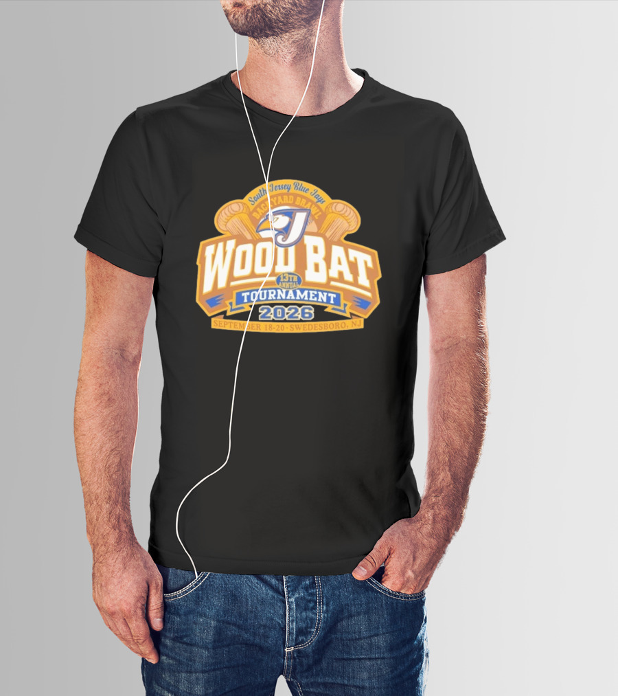 South Jersey Blue Jays Backyard Brawl Wood Bat Tournament 2026 Swedesboro NJ September 18 20 T-Shirt