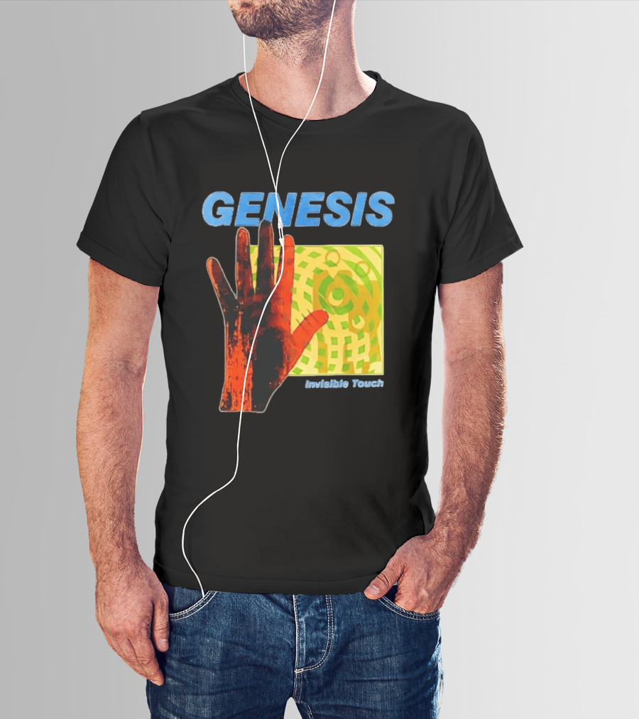 Genesis Invisible Touch Band Progressive Rock Album Cover Hand T-Shirt