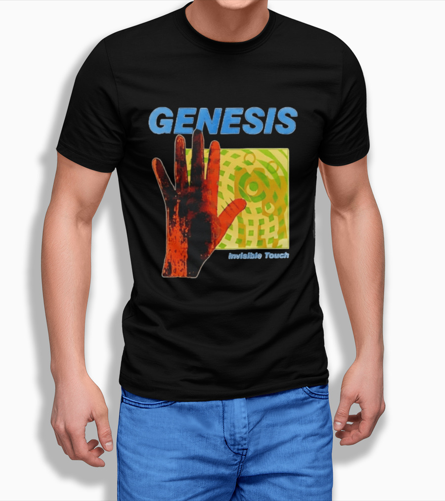 Genesis Invisible Touch Band Progressive Rock Album Cover Hand T-Shirt