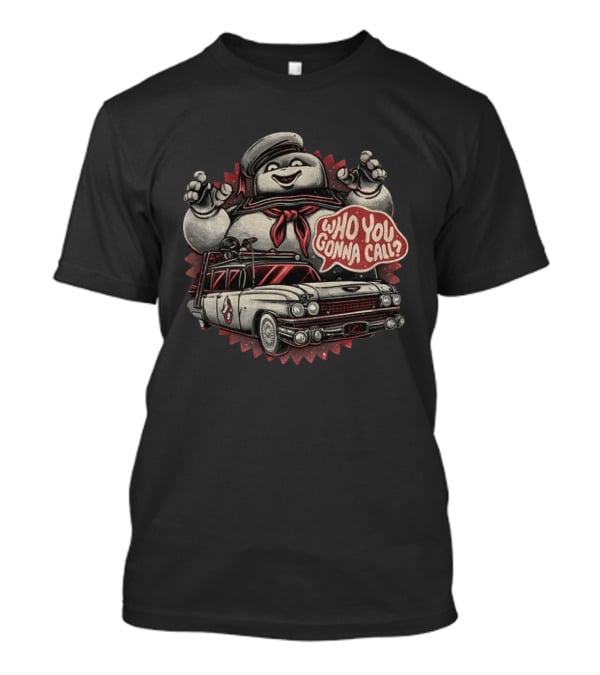 Ghostbusters Slimer Ecto 1 Who You Gonna Call Halloween T-Shirt