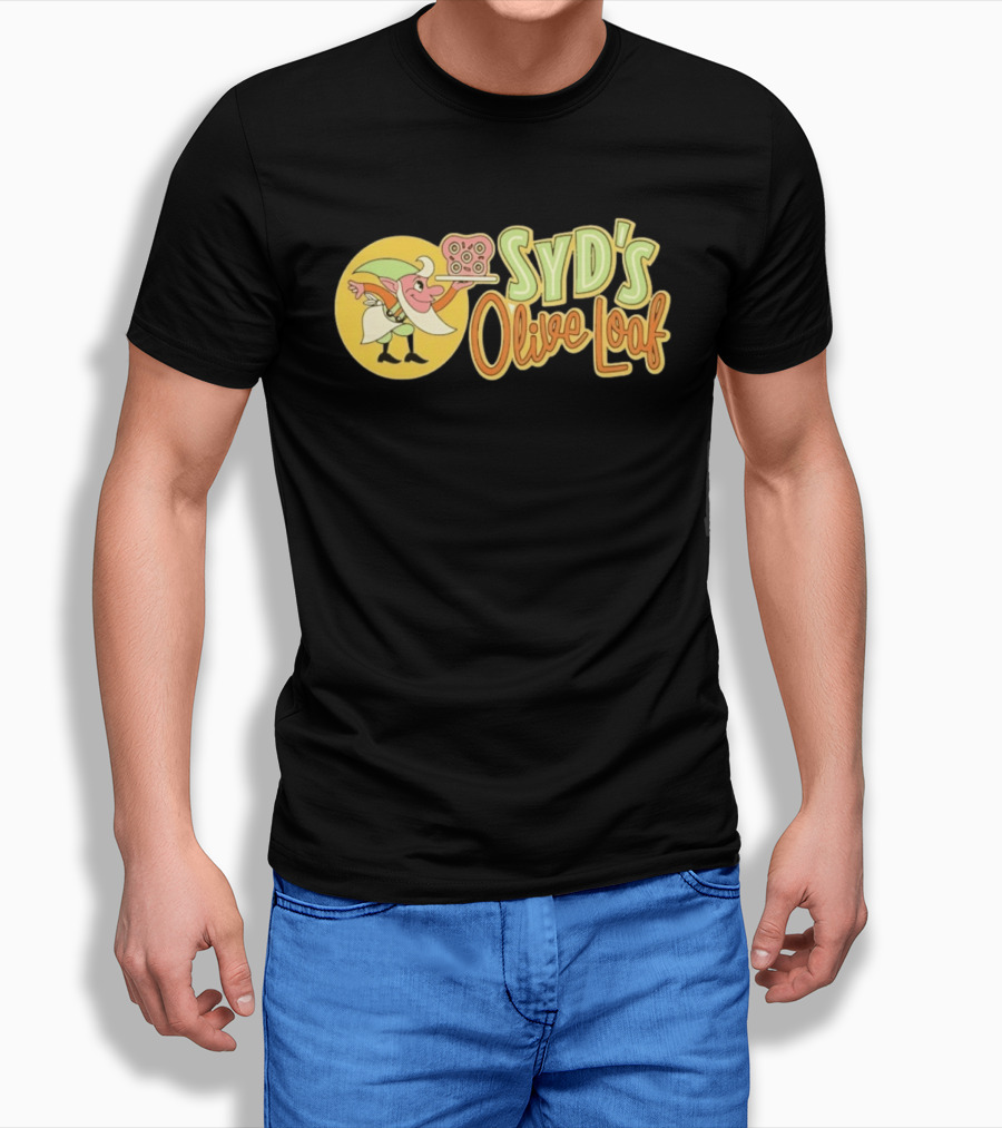 Syd's Olive Loaf Elf Holding Sandwich T-Shirt