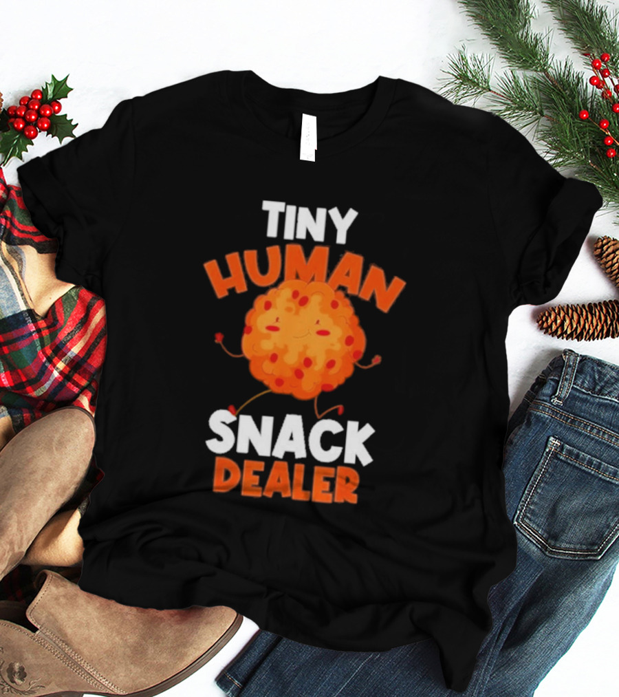 Tiny Human Snack Dealer Cookie Cute Fun Baby Outfit T-Shirt