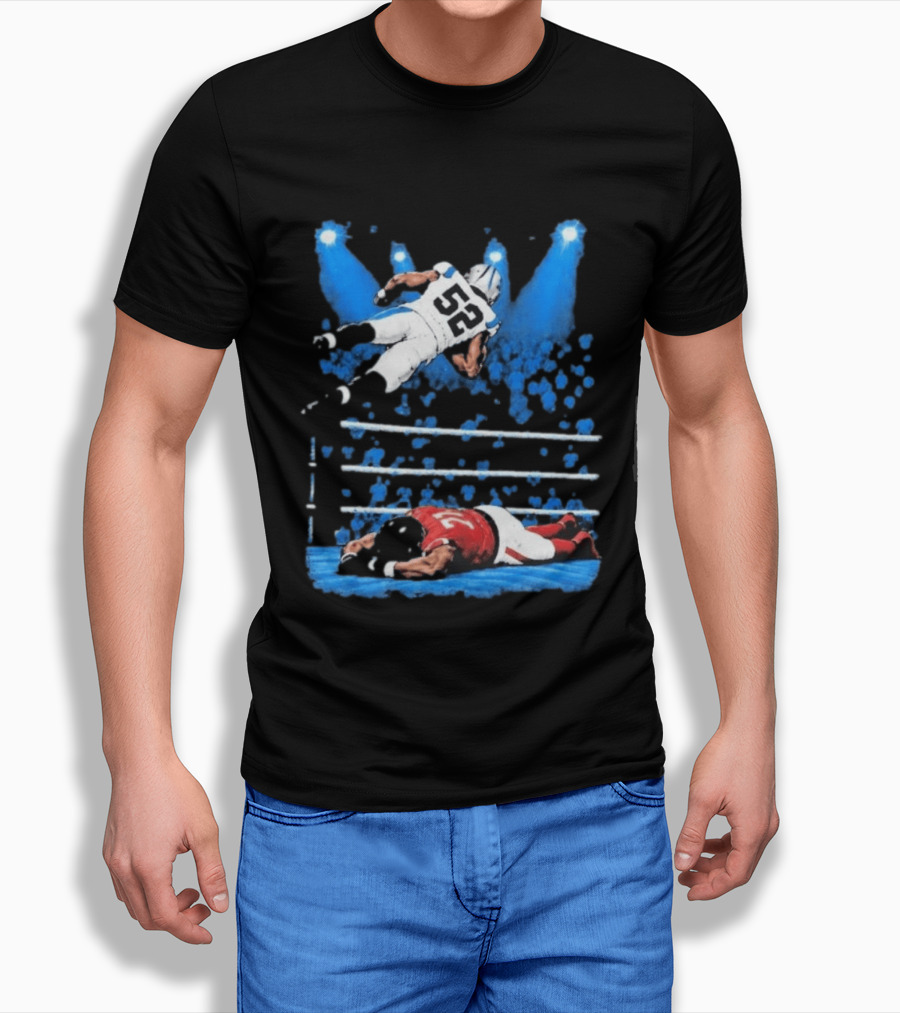 Trevis Gipson 52 Elbow Drop Carolina Vs Atlanta 2026 Football Action T-Shirt