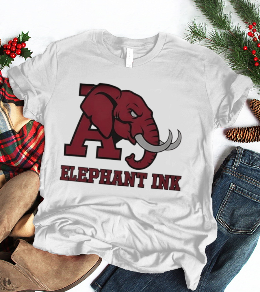 Alabama Crimson Tide Elephant Ink College Football T-Shirt