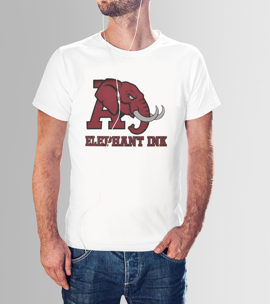 Alabama Crimson Tide Elephant Ink College Football T-Shirt