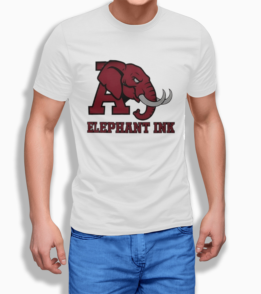 Alabama Crimson Tide Elephant Ink College Football T-Shirt