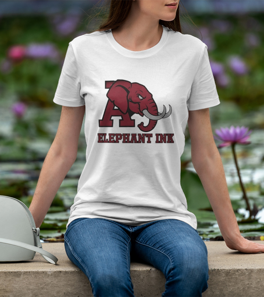 Alabama Crimson Tide Elephant Ink College Football T-Shirt