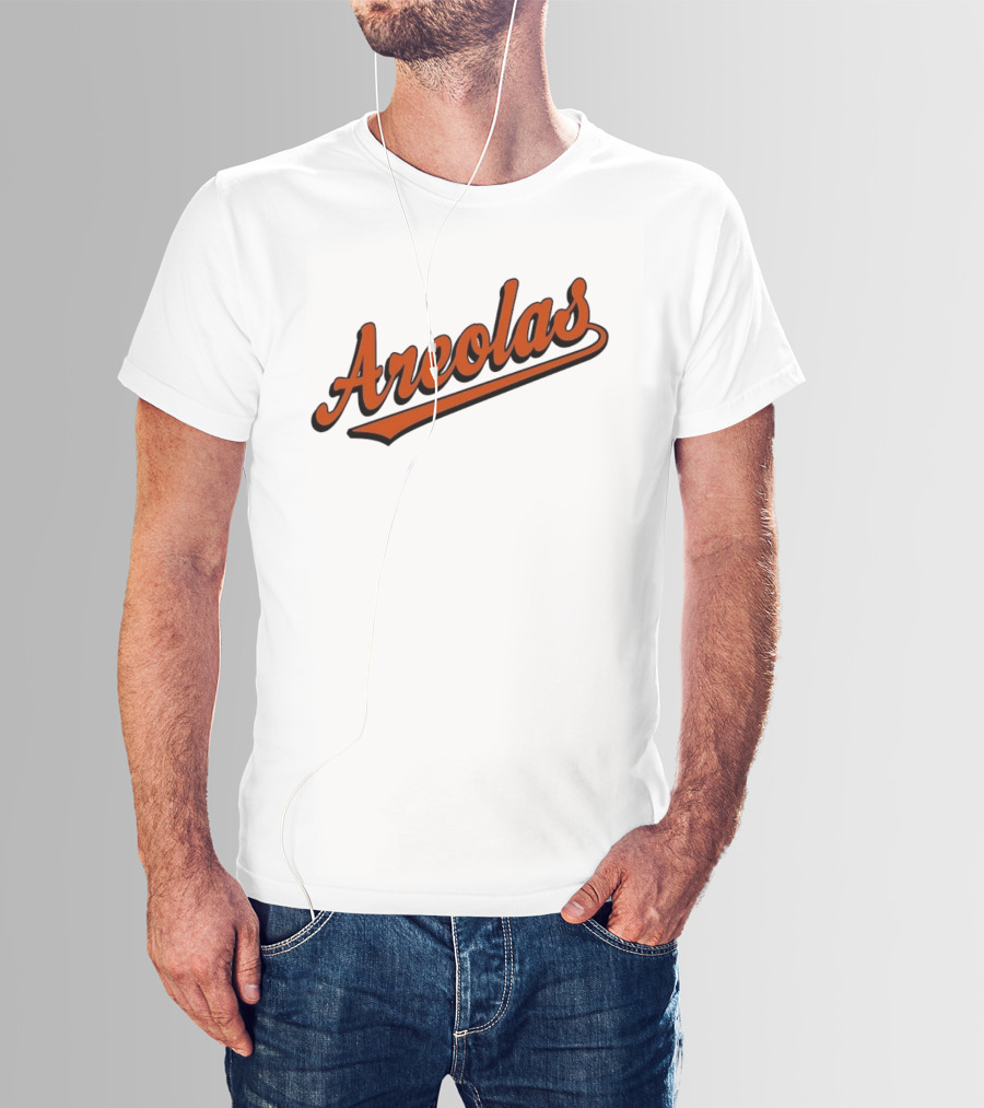 Areolas Script Sporty Baseball Style Retro Font T-Shirt