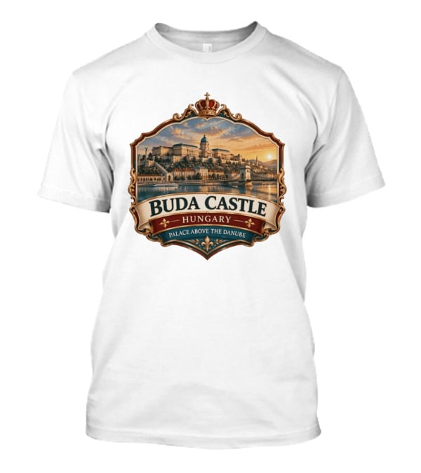 Buda Castle Hungary Palace Above The Danube Majestic Sunset View T-Shirt