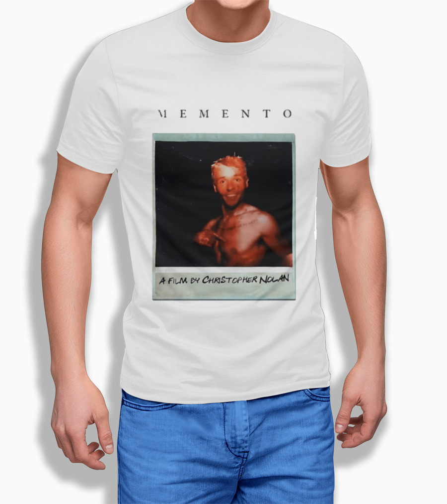Memento A Film By Christopher Nolan Guy Pearce Polaroid Image T-Shirt