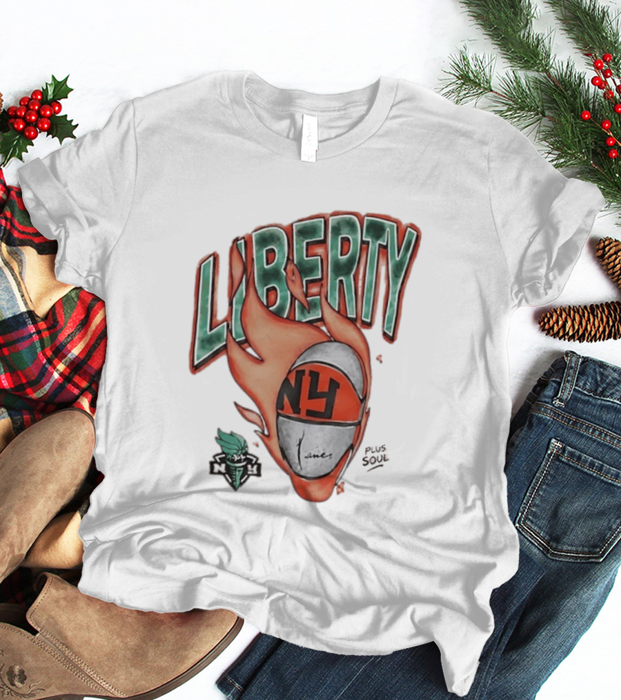 New York Liberty NY Basketball Plus Soul Flames T-Shirt