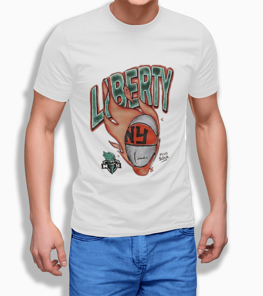 New York Liberty NY Basketball Plus Soul Flames T-Shirt