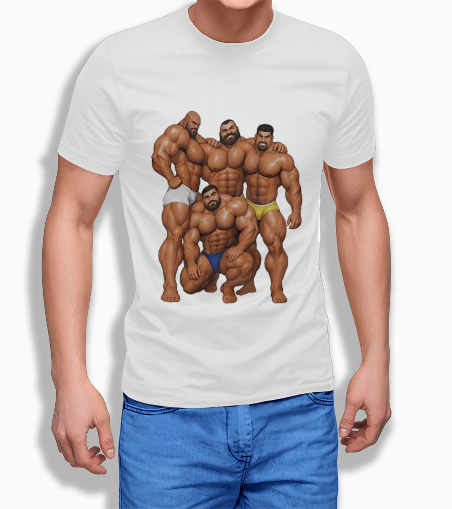 Group Of Muscular Bodybuilders Bodybuilding Fitness Champions T-Shirt