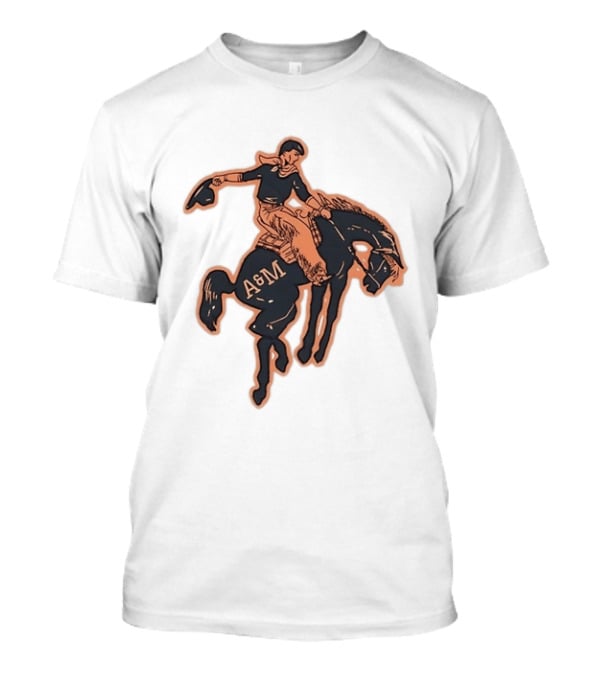 Texas A&M Aggies College Station Vintage Cowboy Riding A&M Horse T-Shirt