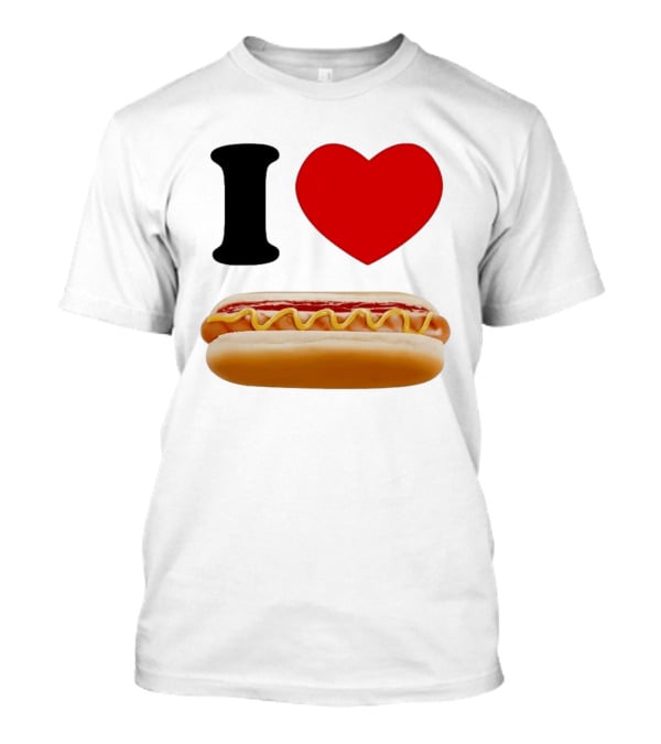 I Love Hot Dogs Summer Grilling Food T-Shirt