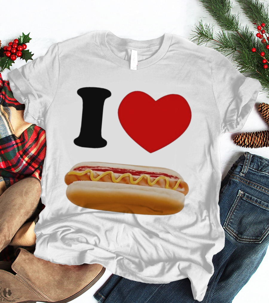 I Love Hot Dogs Summer Grilling Food T-Shirt