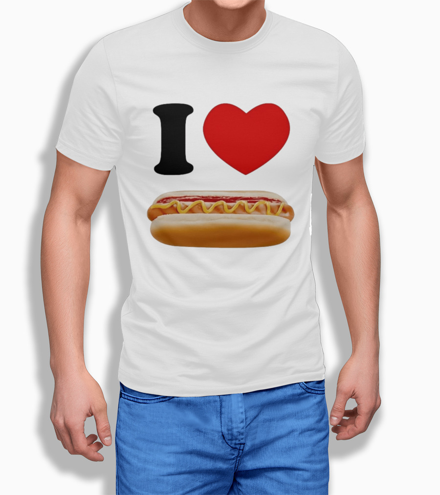I Love Hot Dogs Summer Grilling Food T-Shirt