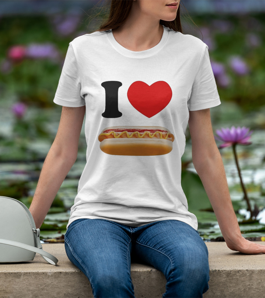 I Love Hot Dogs Summer Grilling Food T-Shirt