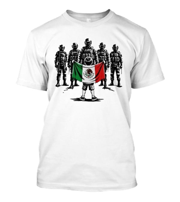 Todos Luchamos Mexican Flag Soldiers Protest T-Shirt