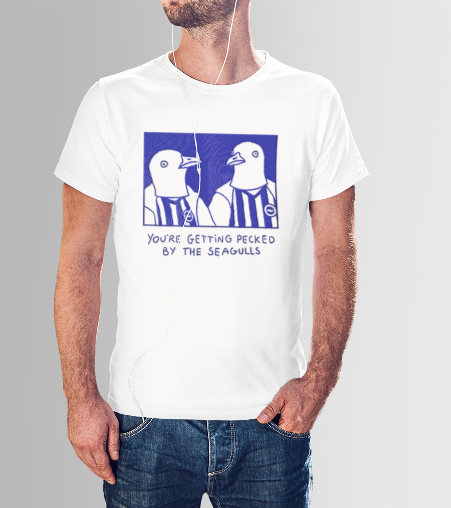 You're Getting Pecked By The Seagulls Striped Seagull T-Shirt
