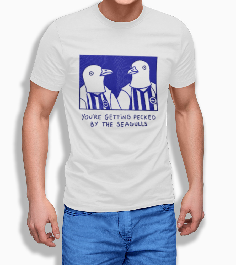 You're Getting Pecked By The Seagulls Striped Seagull T-Shirt
