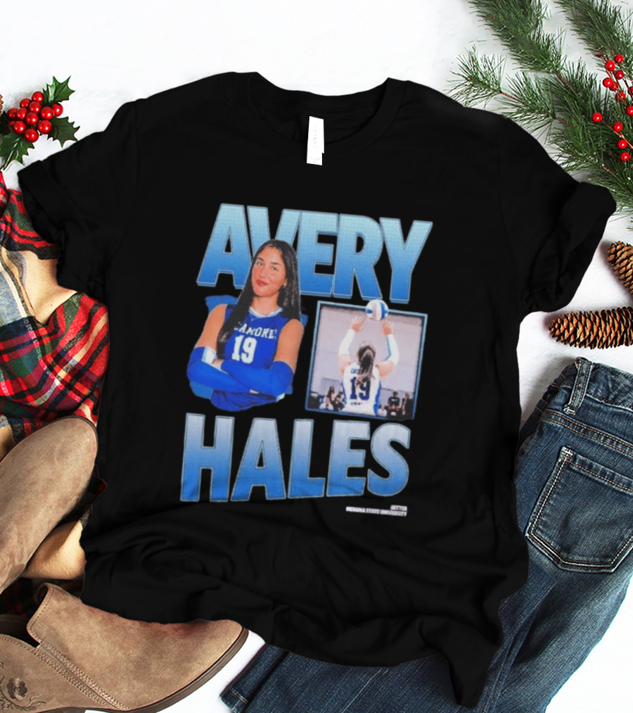 Avery Hales Indiana State Sycamores Volleyball No 19 Setter T-Shirt
