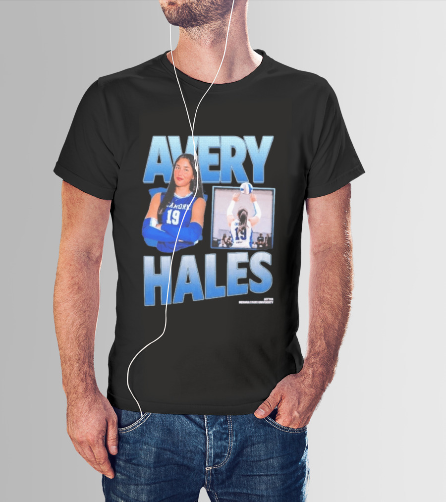 Avery Hales Indiana State Sycamores Volleyball No 19 Setter T-Shirt