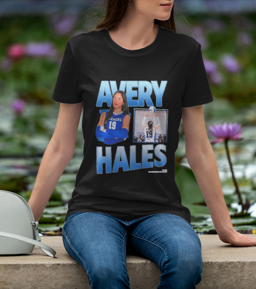 Avery Hales Indiana State Sycamores Volleyball No 19 Setter T-Shirt