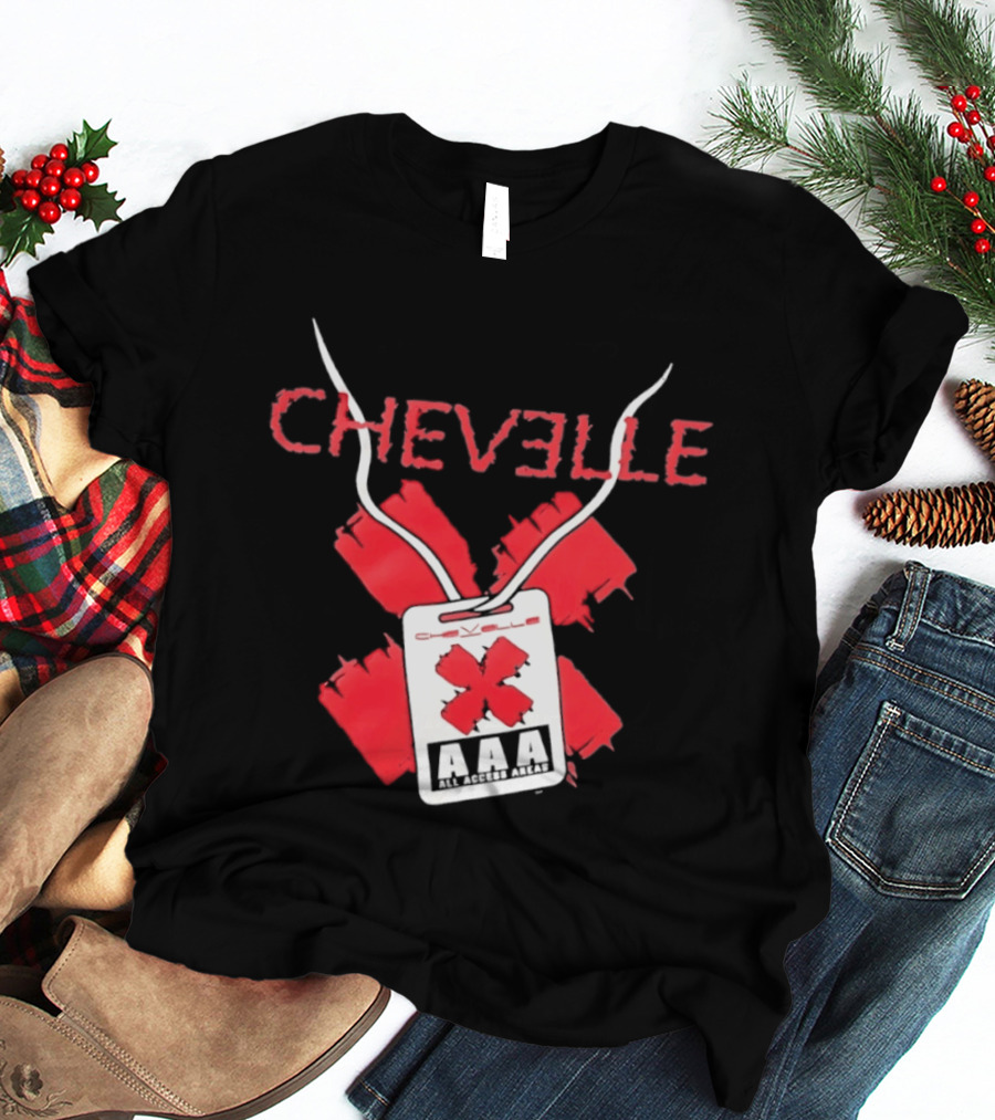 Chevelle AAA All Access Pass Red X Band Tour T-Shirt