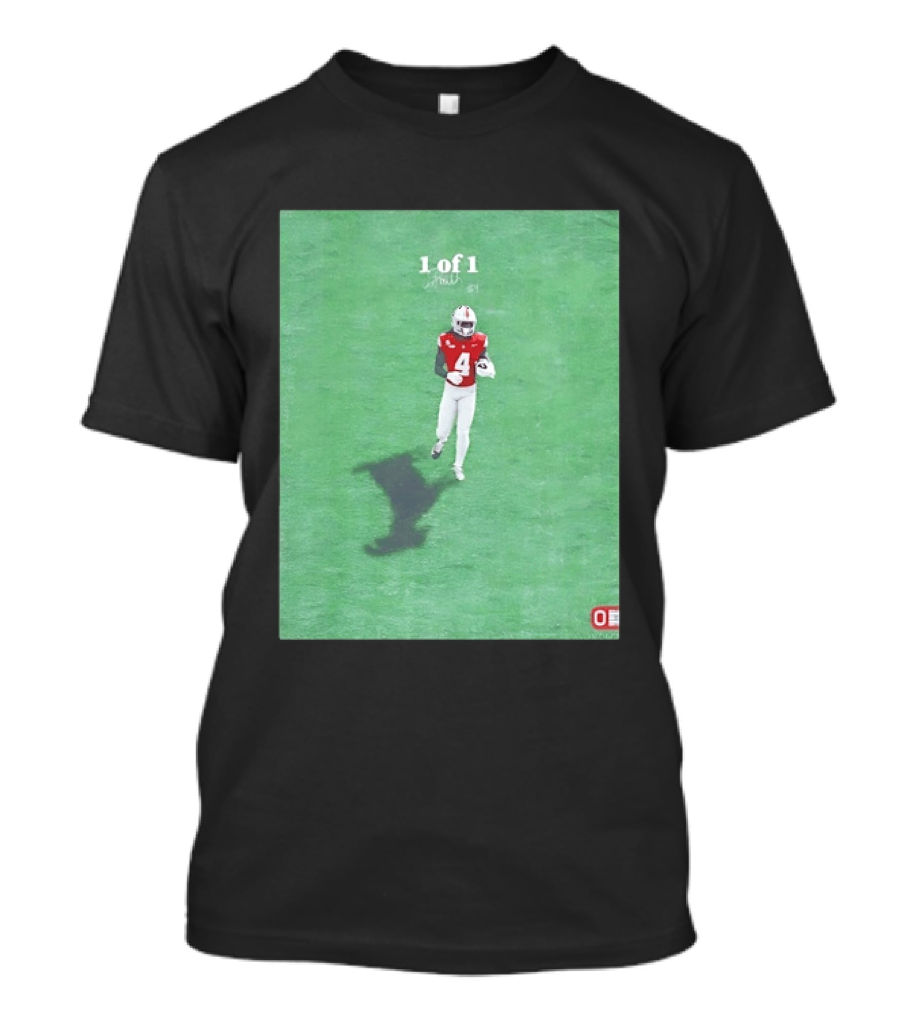 Julian Fleming Ohio State Buckeyes 1 Of 1 Number 4 Football Player T-Shirt