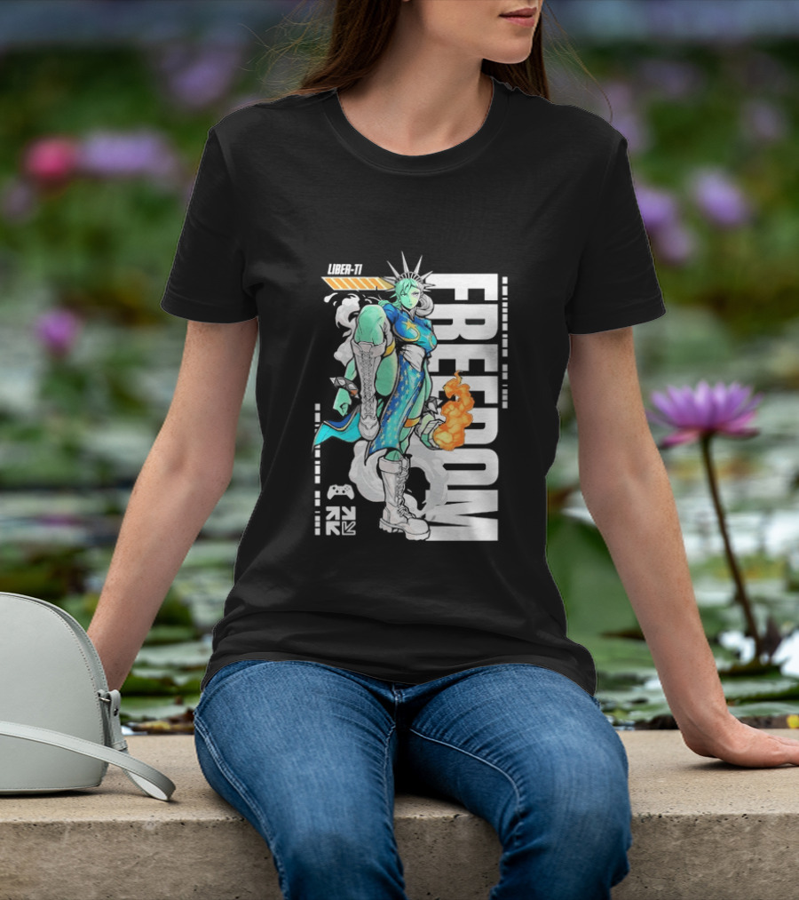 Liber Ti Chun Li Freedom Statue Of Liberty T-Shirt