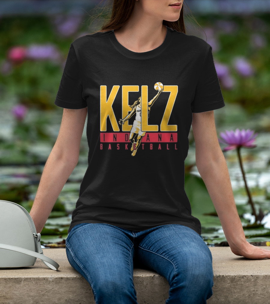 Kelz Indiana Basketball WNBA Player Dunking T-Shirt