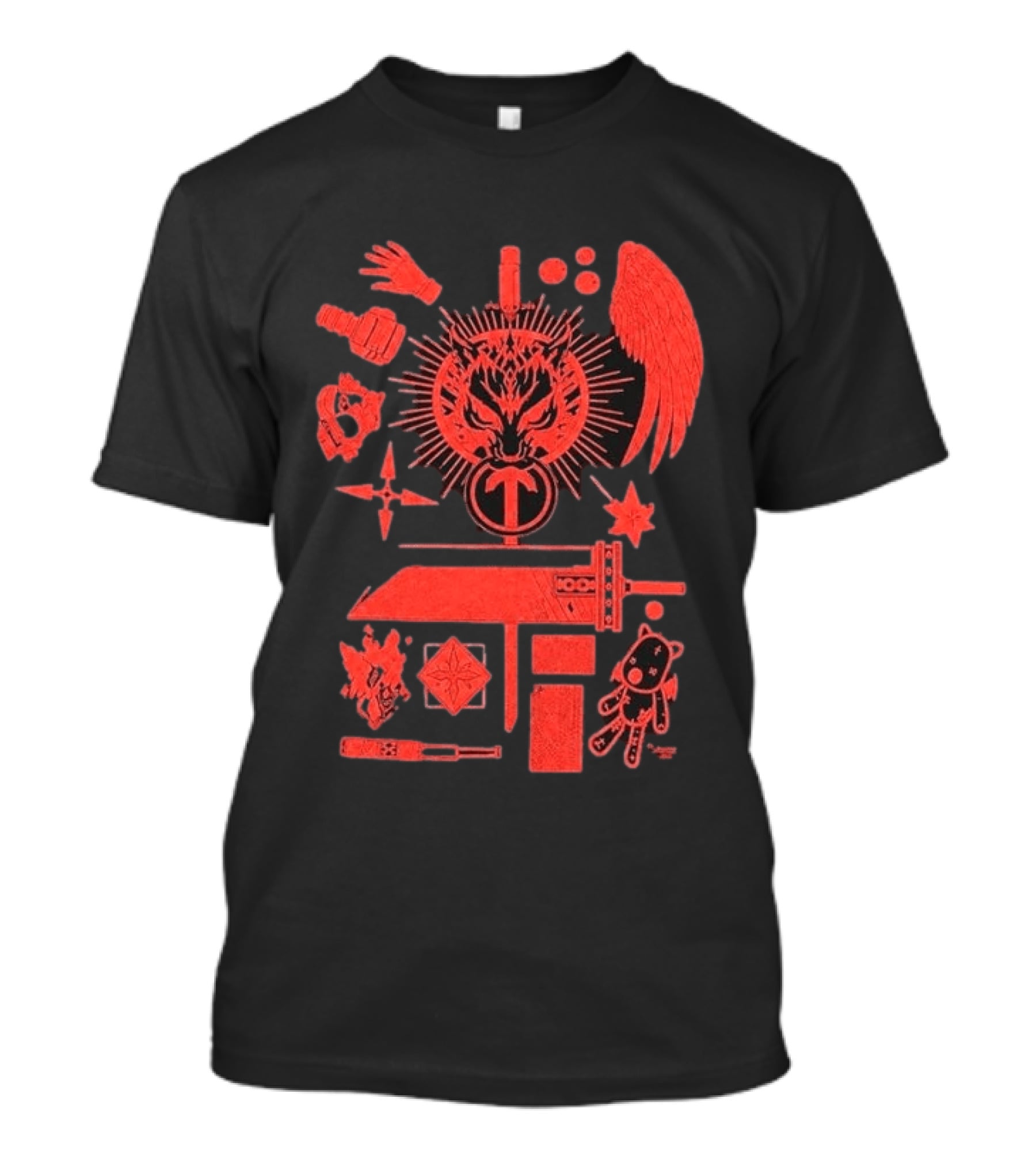 Damien Haas Final Fantasy Symbols And Iconic Items T-Shirt