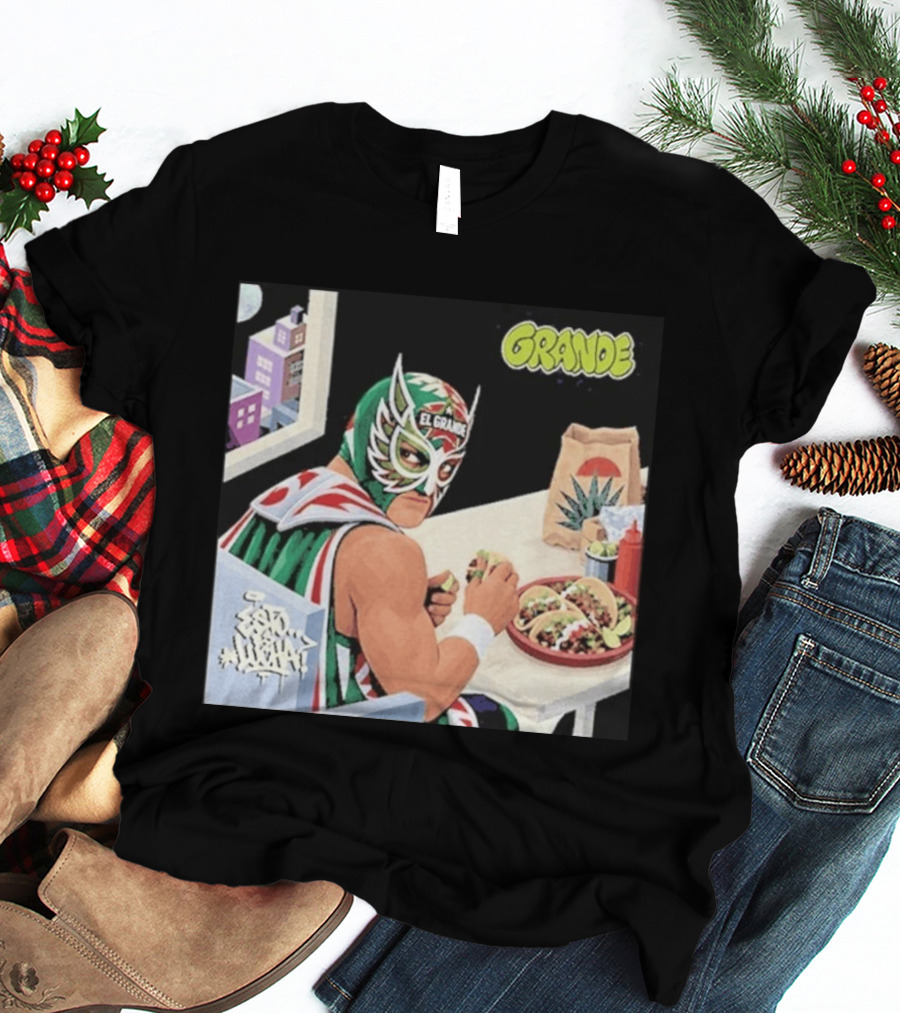 El Grande America Tacos Wrestling Luchador Comic T-Shirt