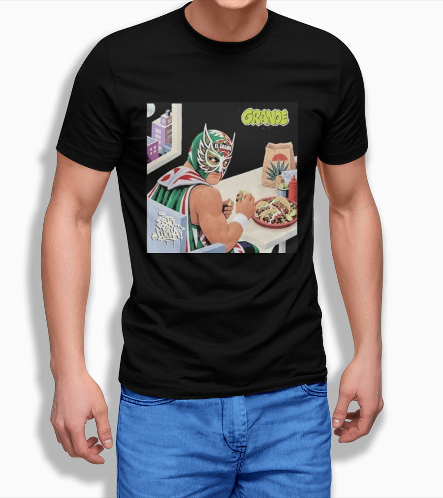 El Grande America Tacos Wrestling Luchador Comic T-Shirt