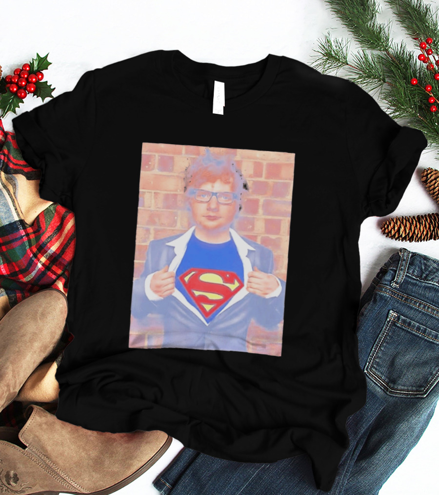Ed Sheeran Superman Style Hero Look Iconic Rare Find T-Shirt